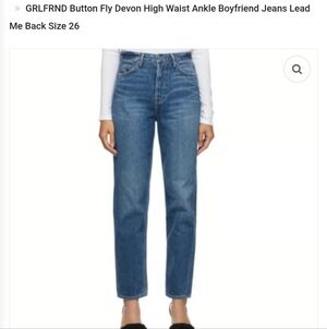 GRLFRND Devon high waist ankle boyfriend Jeans - size 27